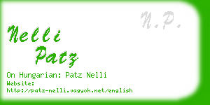 nelli patz business card